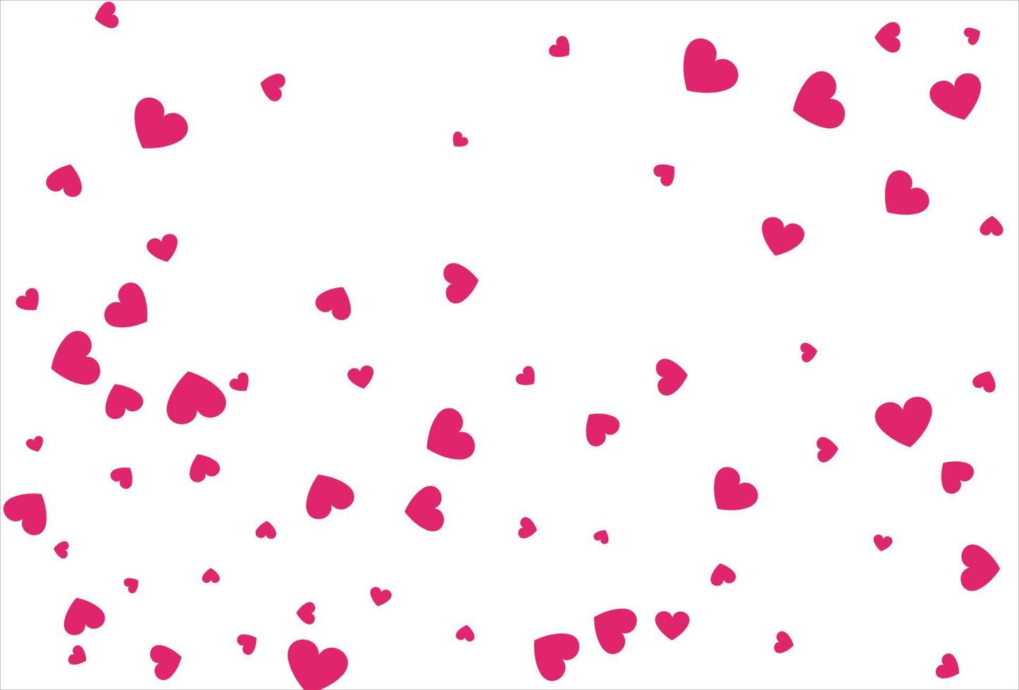 Red heart background. Love confetti background vector