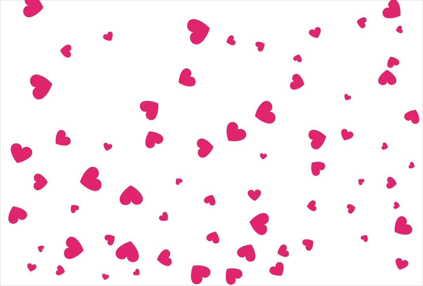 Red heart background. Love confetti background vector