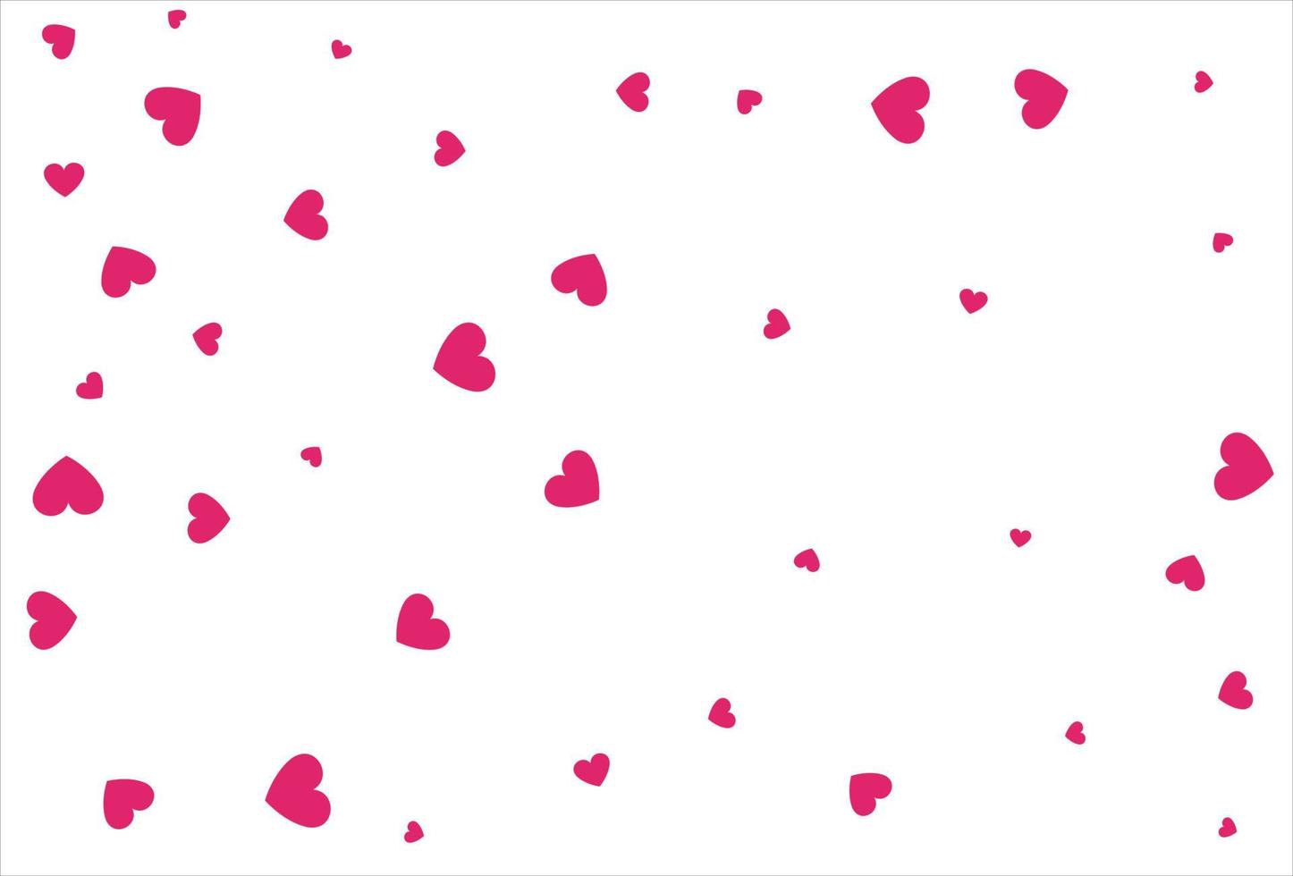 Red heart background. Love confetti background vector