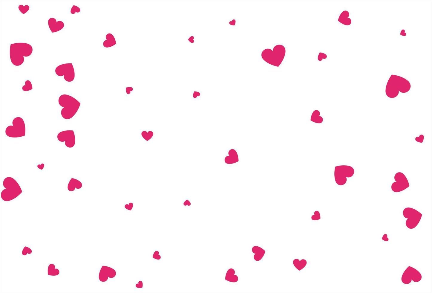 Red heart background. Love confetti background vector