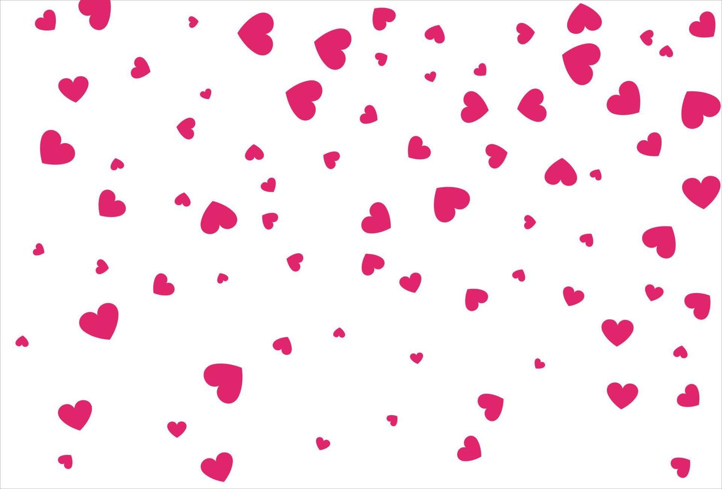 Red heart background. Love confetti background vector