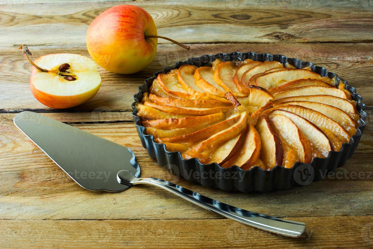 Traditional apple pie photo