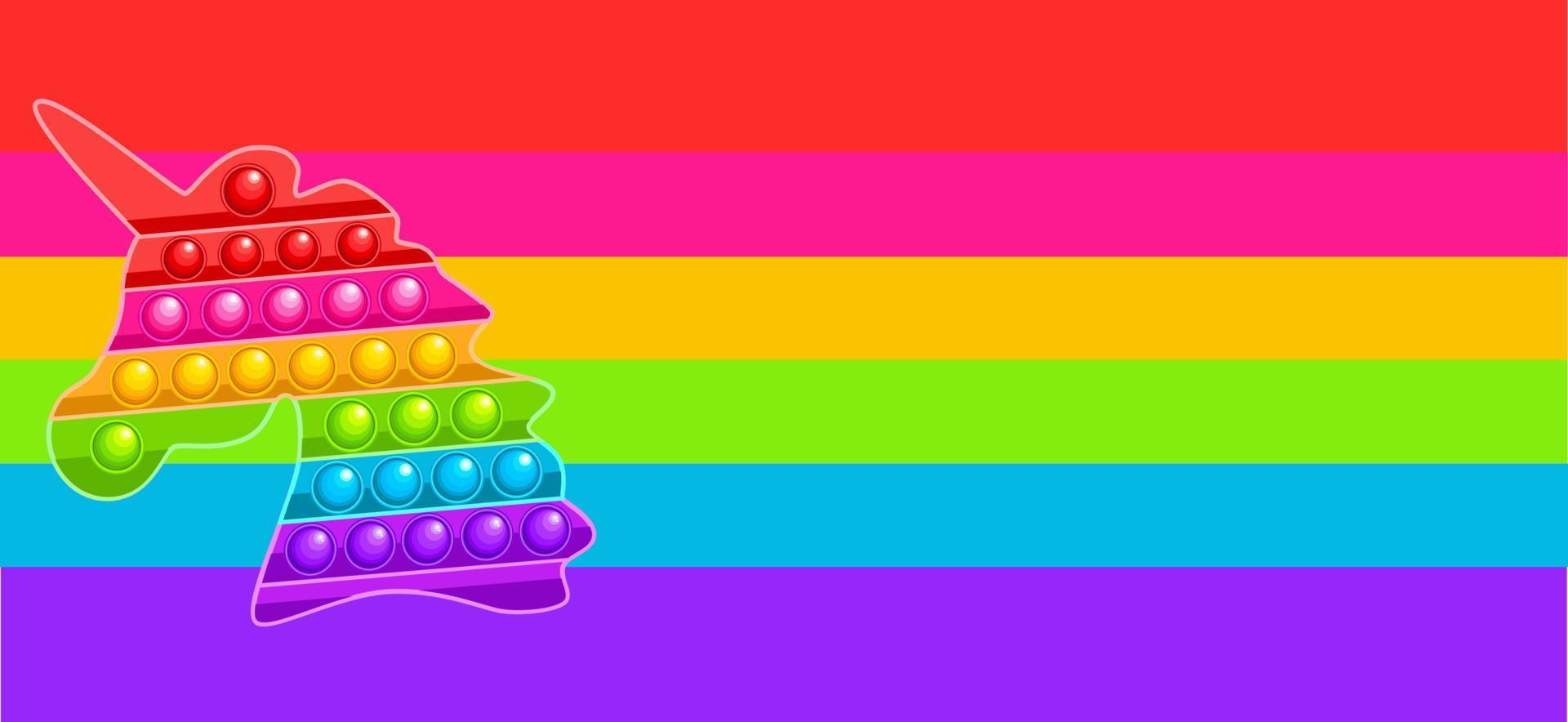 An anti-stress game, in the form of a cute unicorn-shaped toy. vector