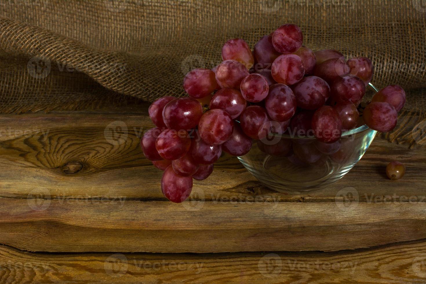 Bunch of red grapes photo