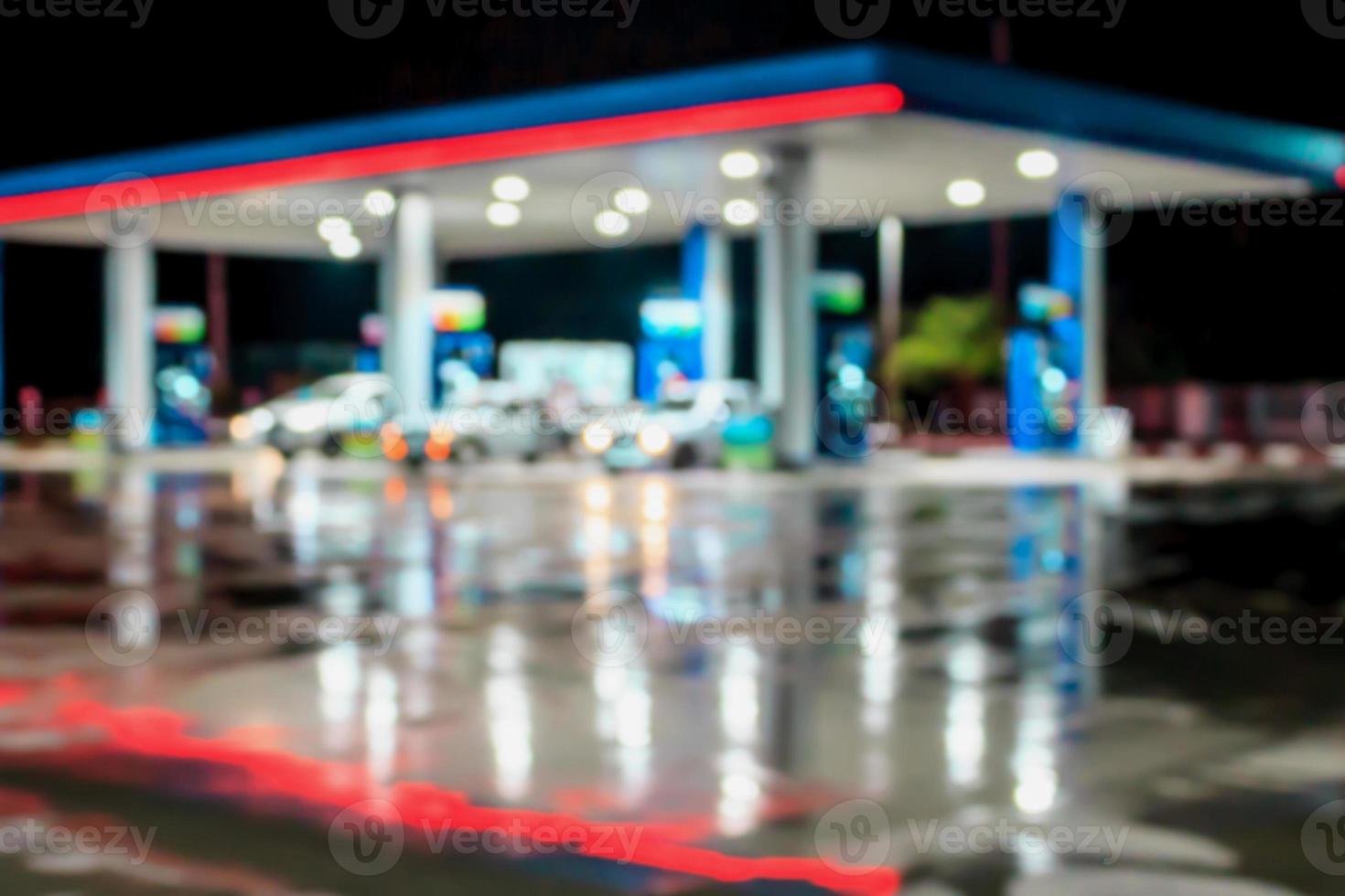 blur image of gas station photo