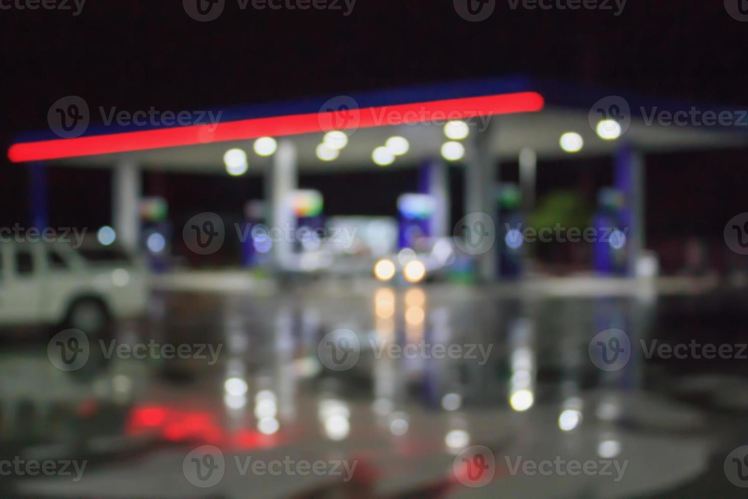 blur image of gas station photo