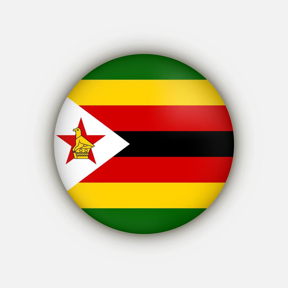 país zimbabue. bandera de zimbawe ilustración vectorial vector