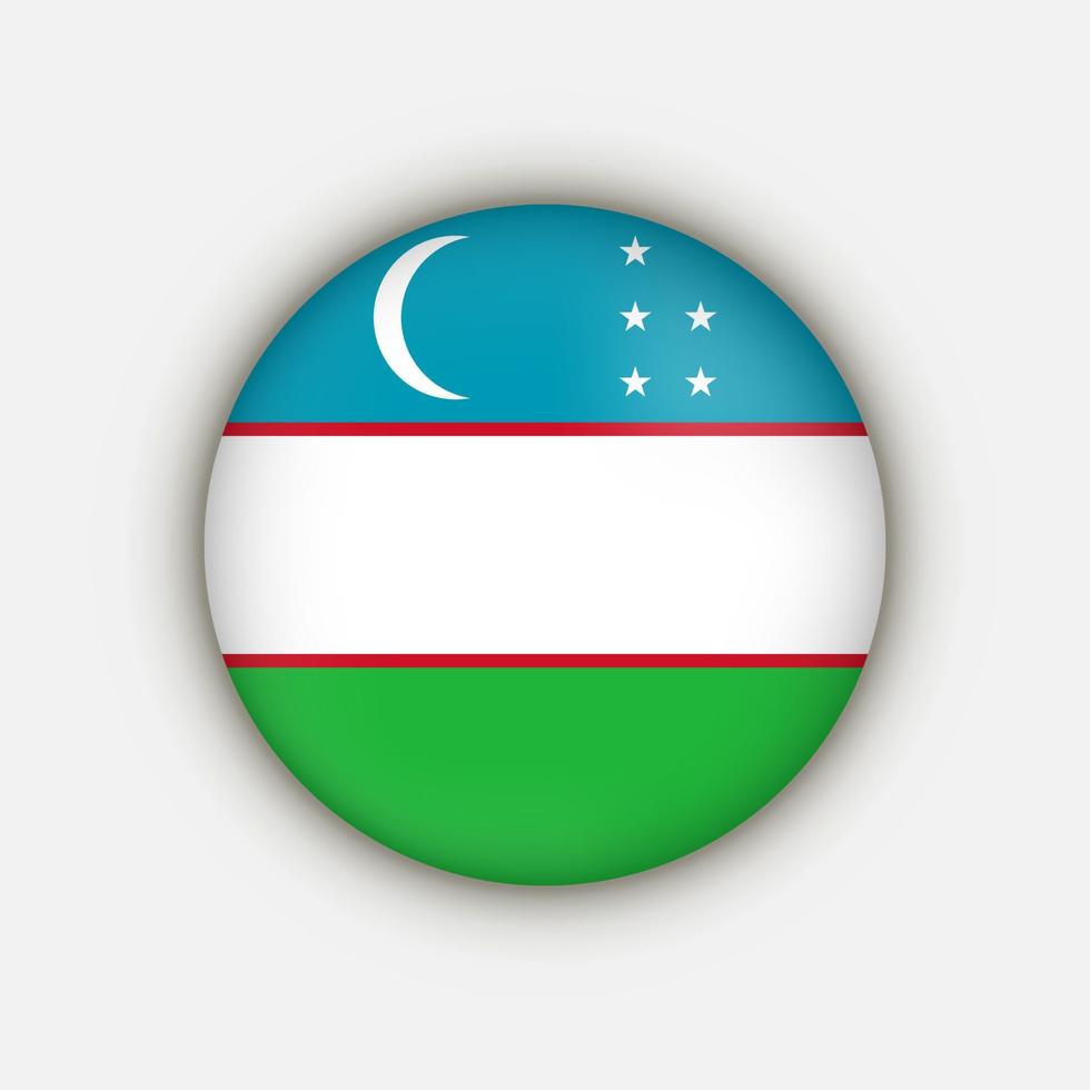 Country Uzbekistan. Uzbekistan flag. Vector illustration.