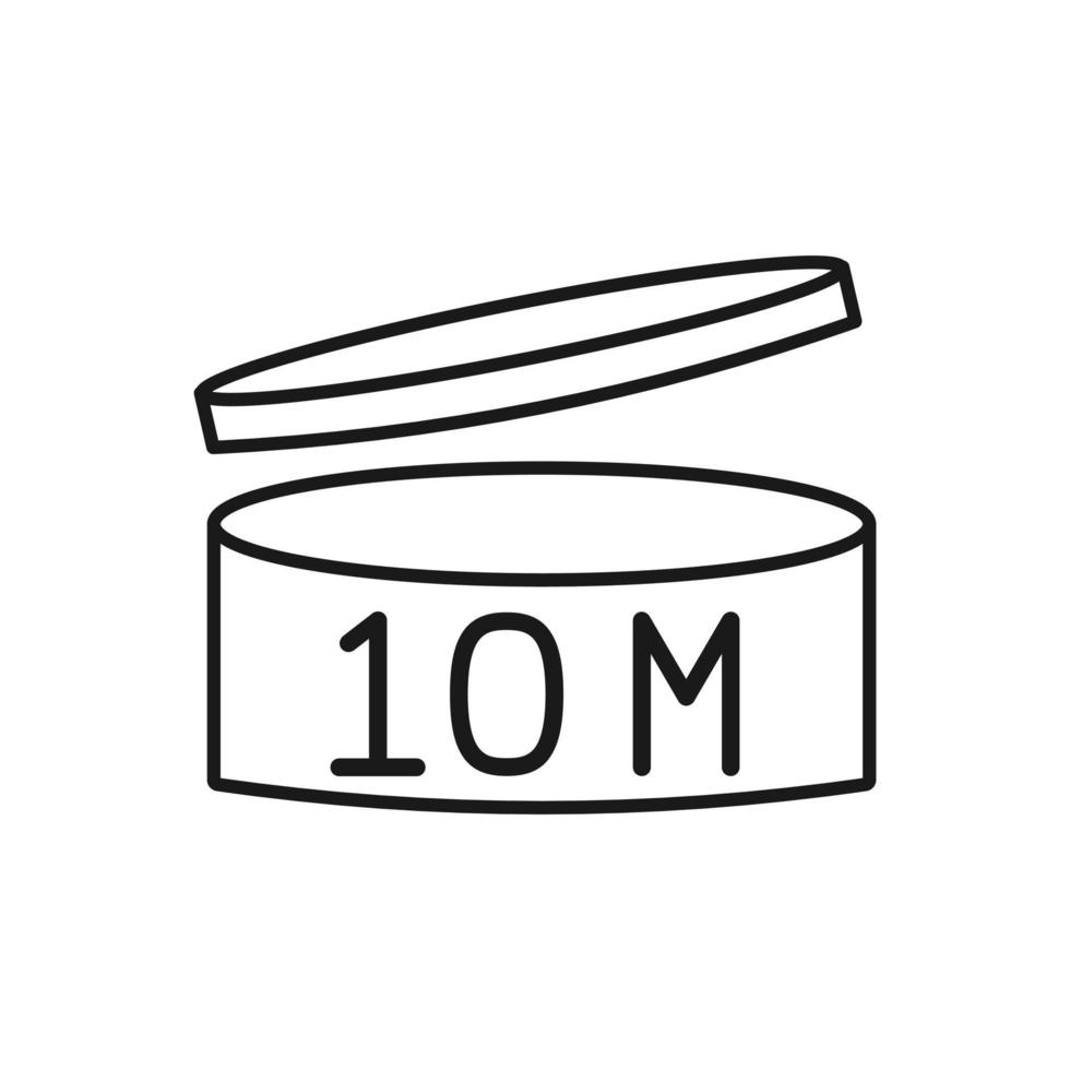 Expiration date 10 month icon. Period after opening symbol. Vector Illustration.