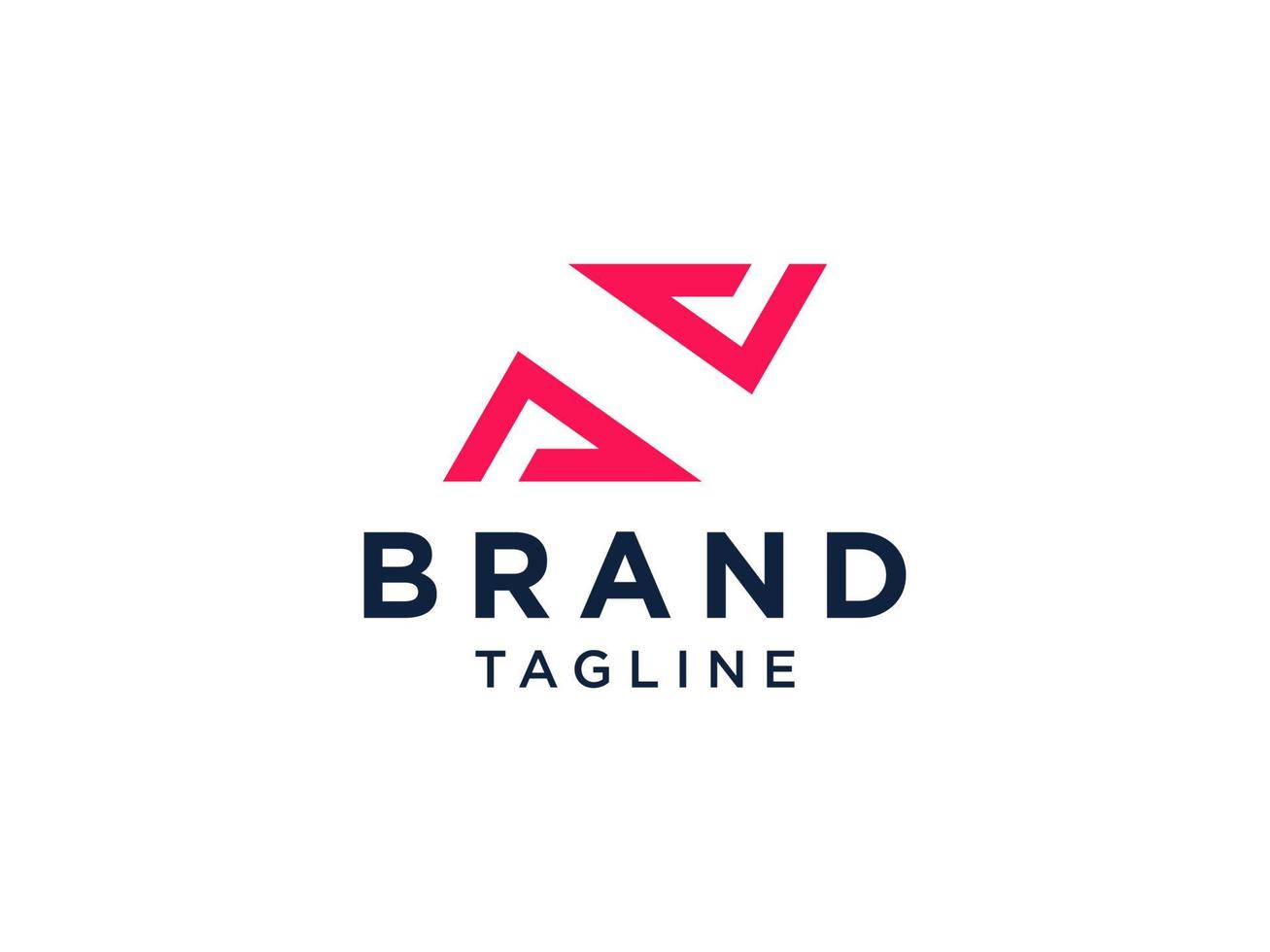 Abstract Initial Letter N Logo. Red Geometric Line Infinity Style isolated on White Background. Usable for Business and Branding Logos. Flat Vector Logo Design Template Element.