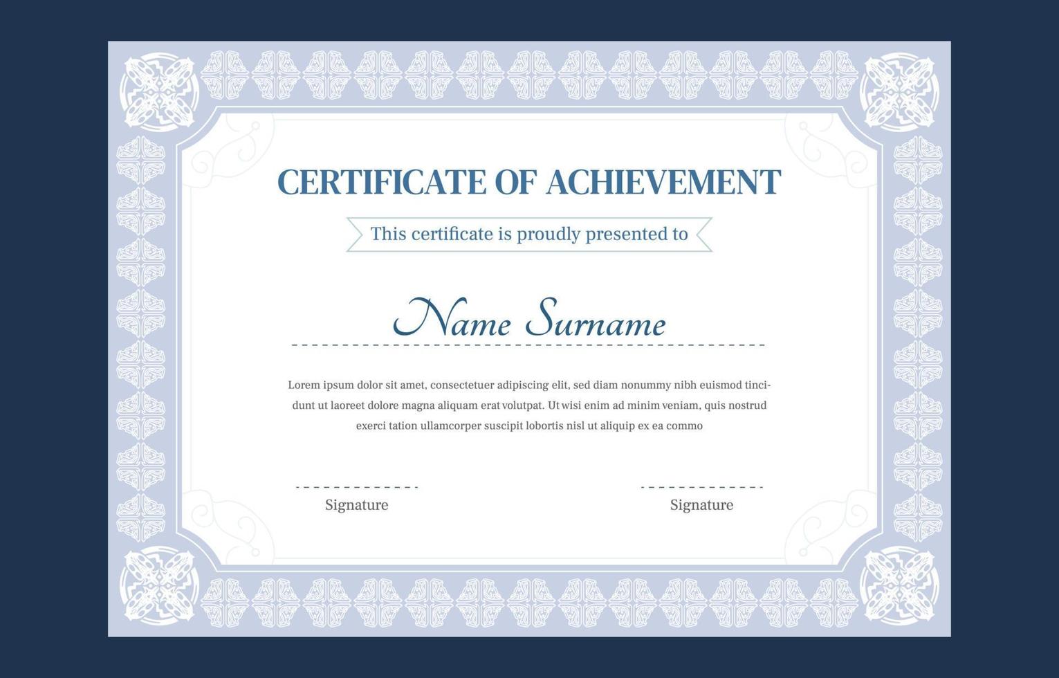 School Graduation Certificate Template vector