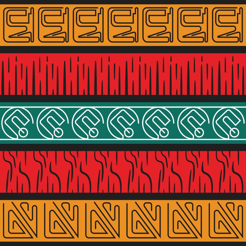 Abstract African Color Seamless Pattern vector