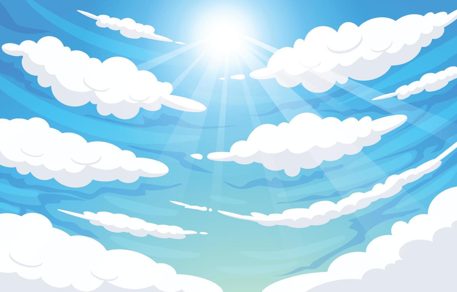 Beautiful Blue Sky Background vector