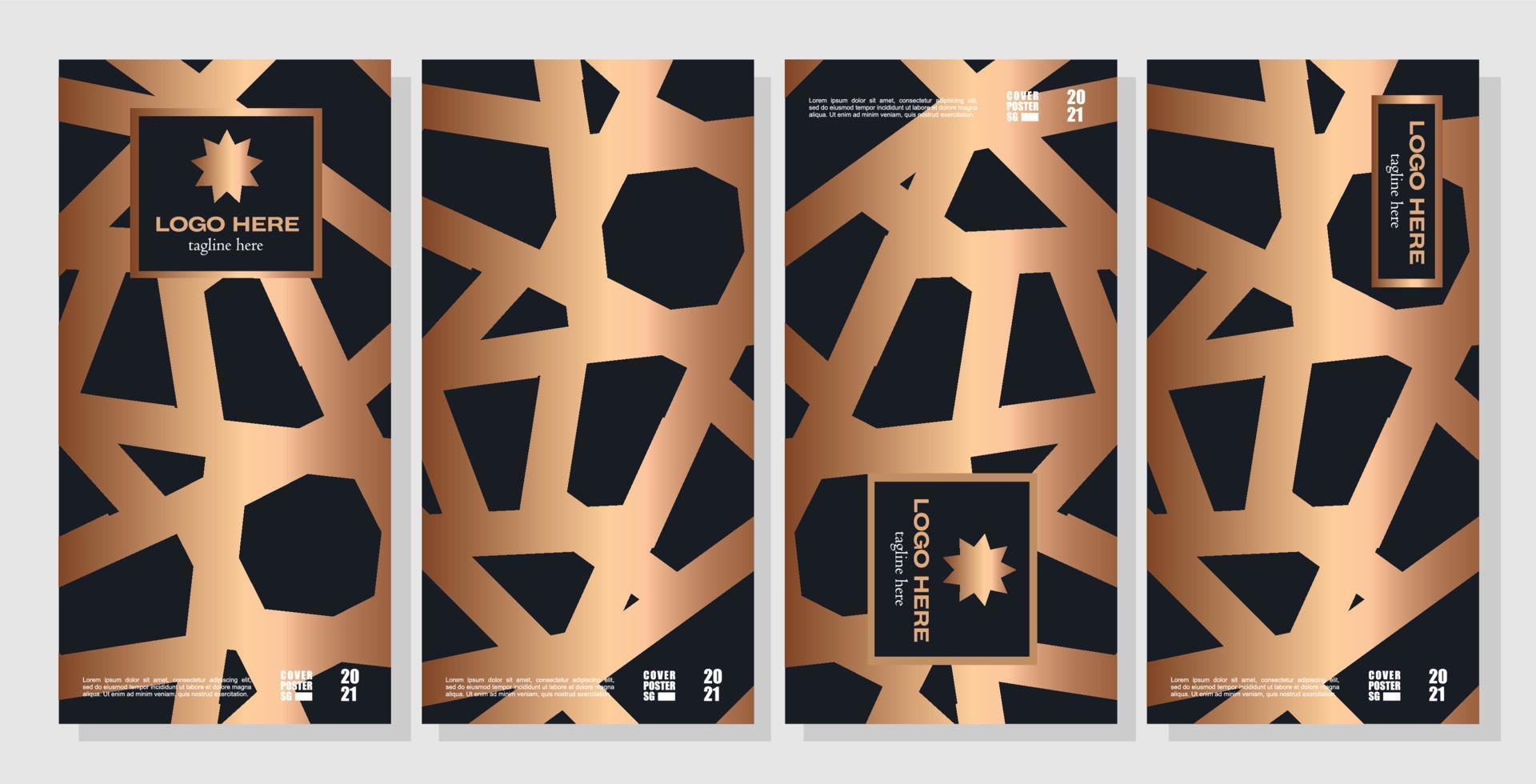 Geometric design pattern line for packaging vector