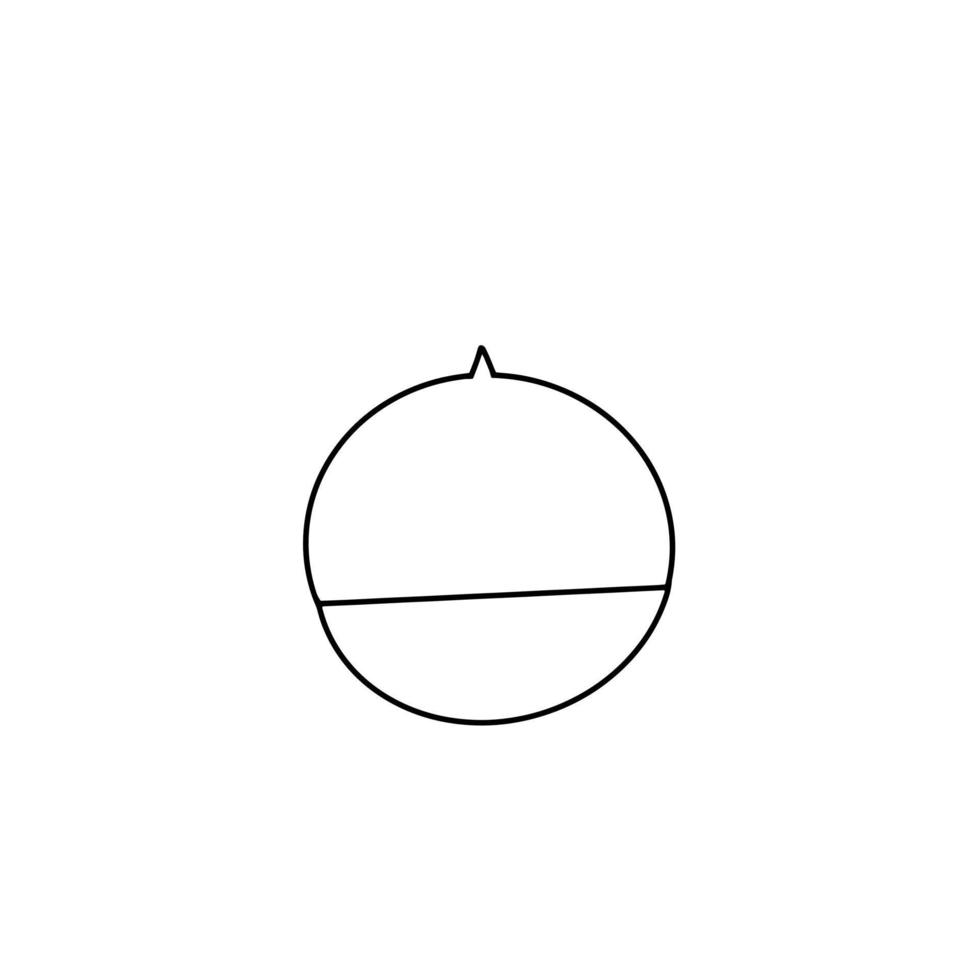 Walnut natural in fall season for Thanksgiving Hand drawn organic line Doodle vector
