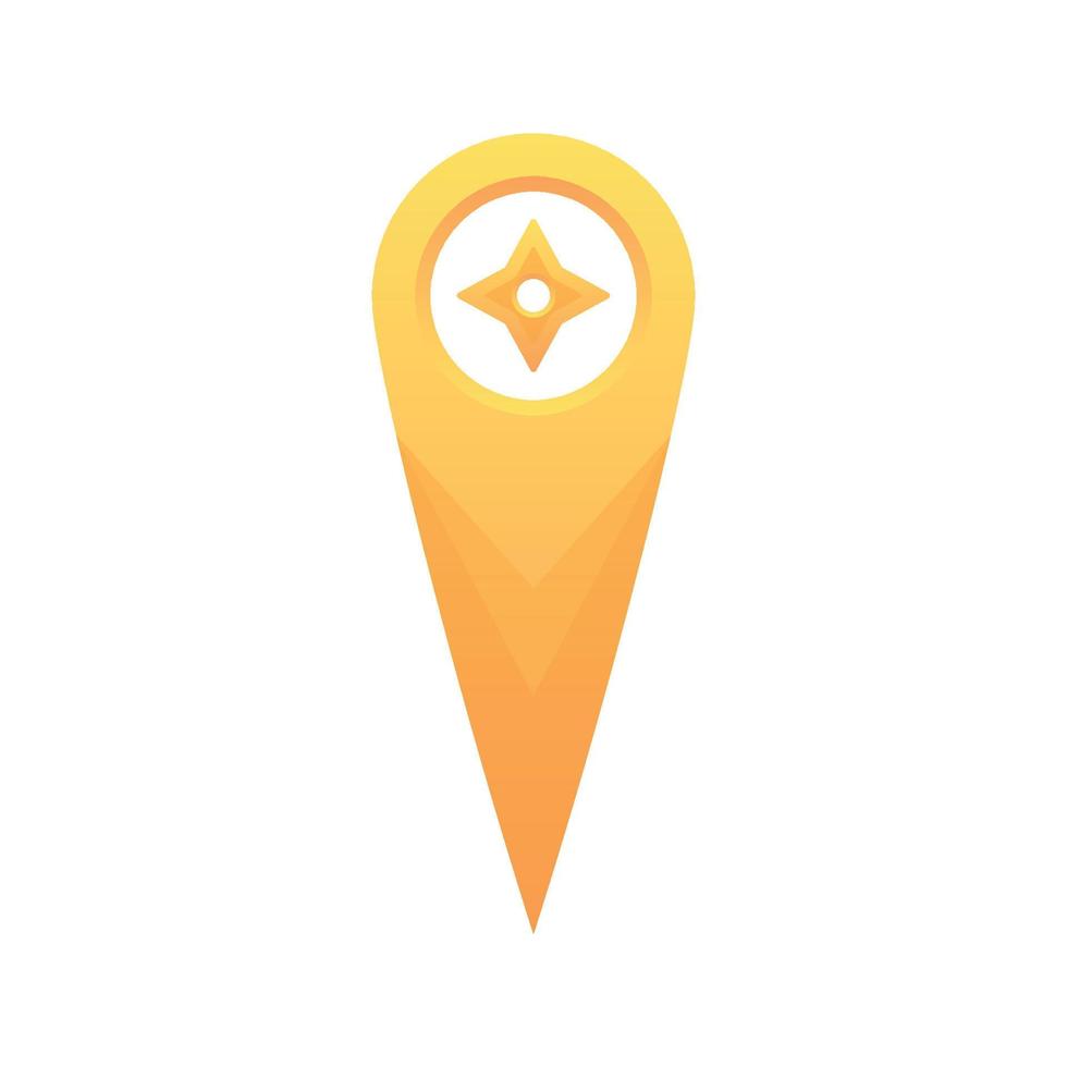 ninja location logo element design template icon vector