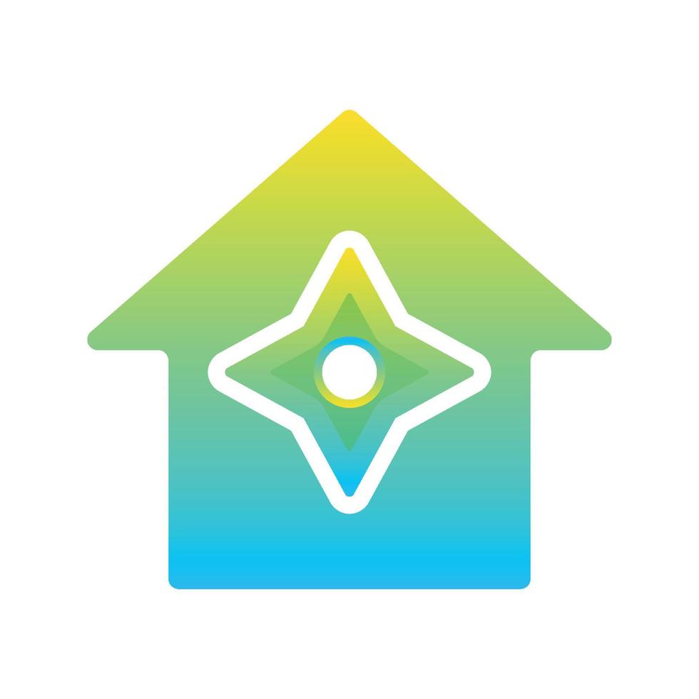 ninja home logo element design template icon vector