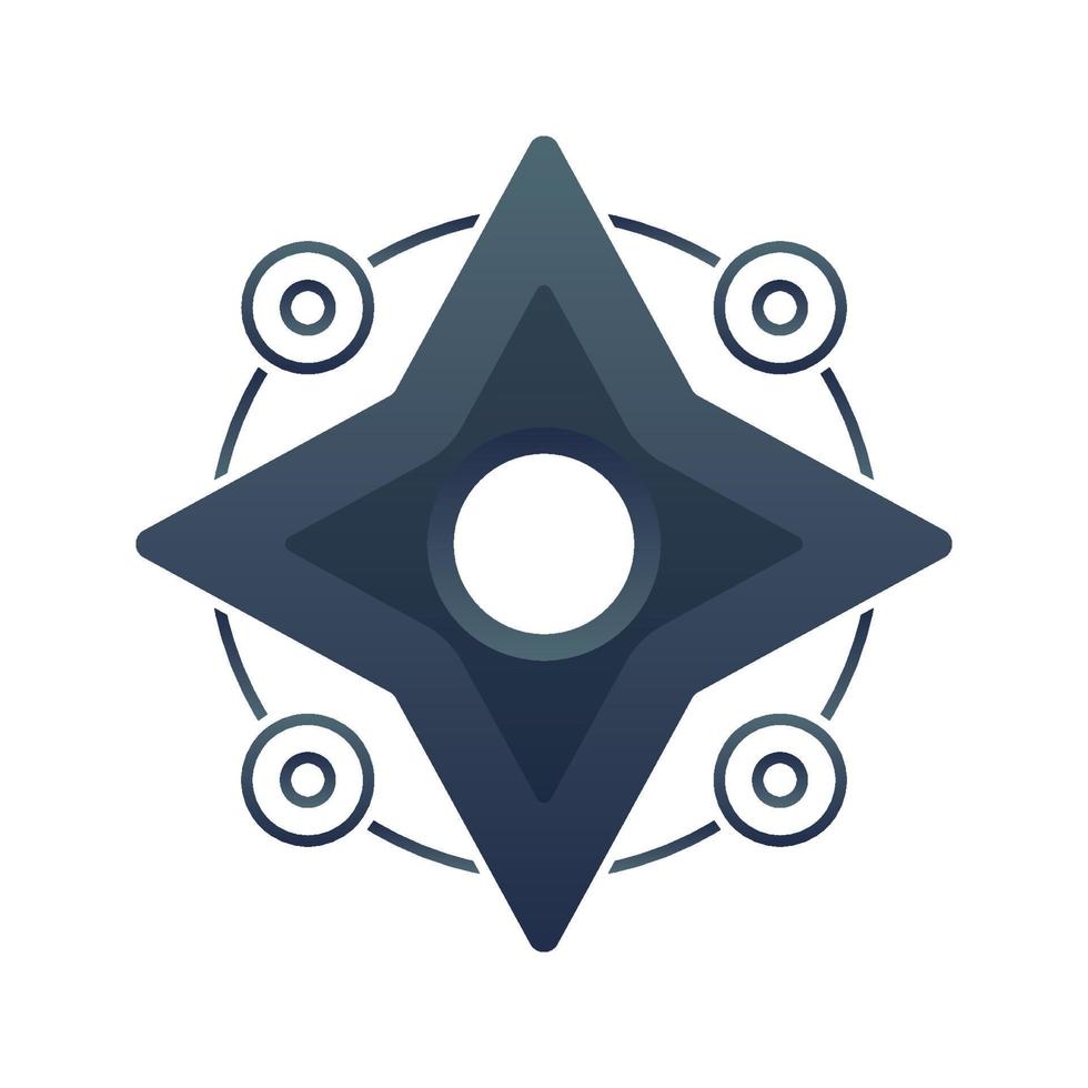 ninja logo element design template icon vector