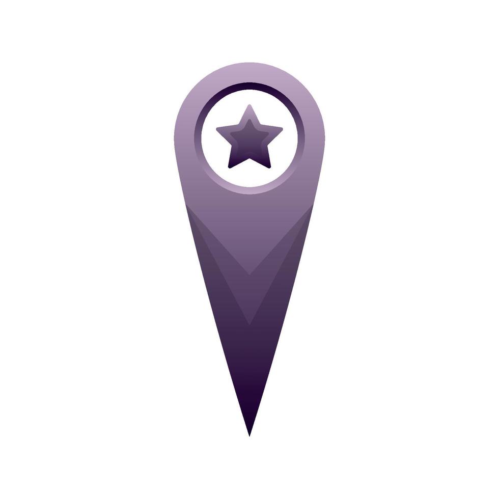 icono de plantilla de diseño de elemento de logotipo de ubicación de estrella vector