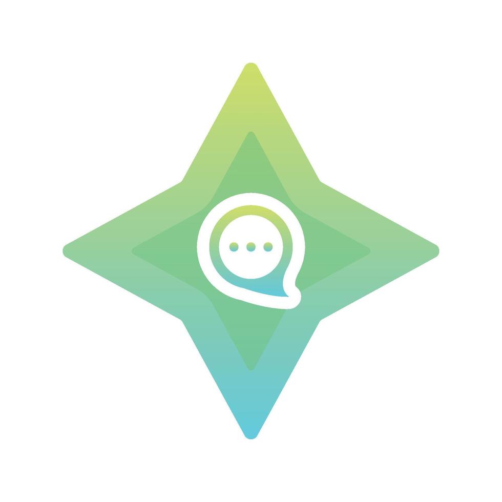 chat shuriken logo element design template icon vector
