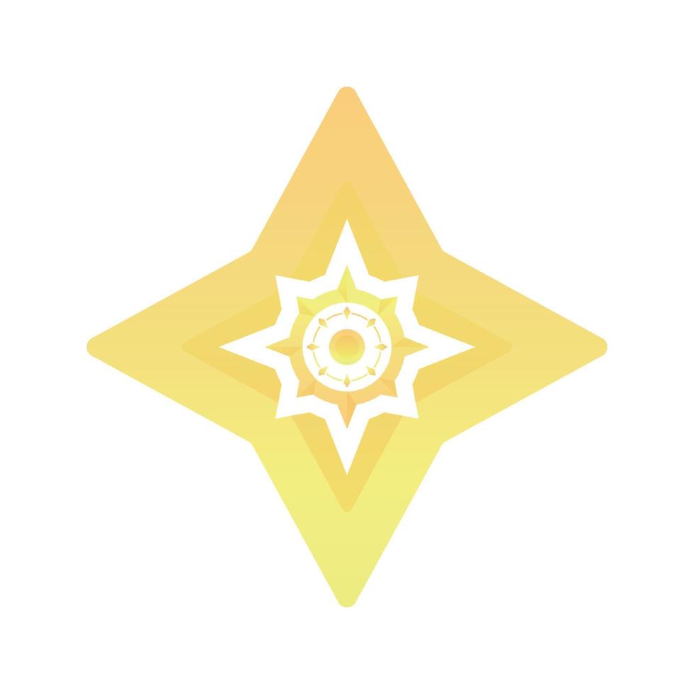 icono de plantilla de diseño de elemento de logotipo de brújula shuriken vector