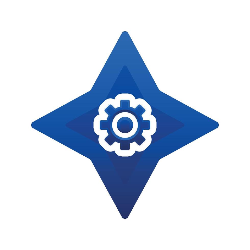 industry shuriken logo element design template icon vector