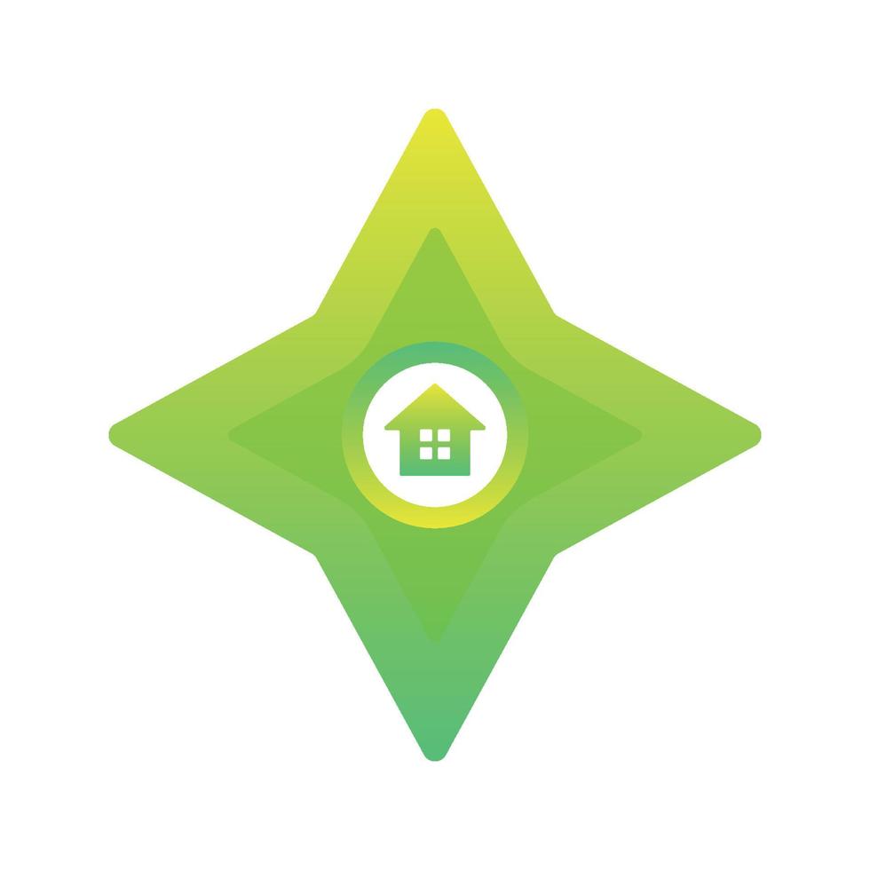 home shuriken logo element design template icon vector