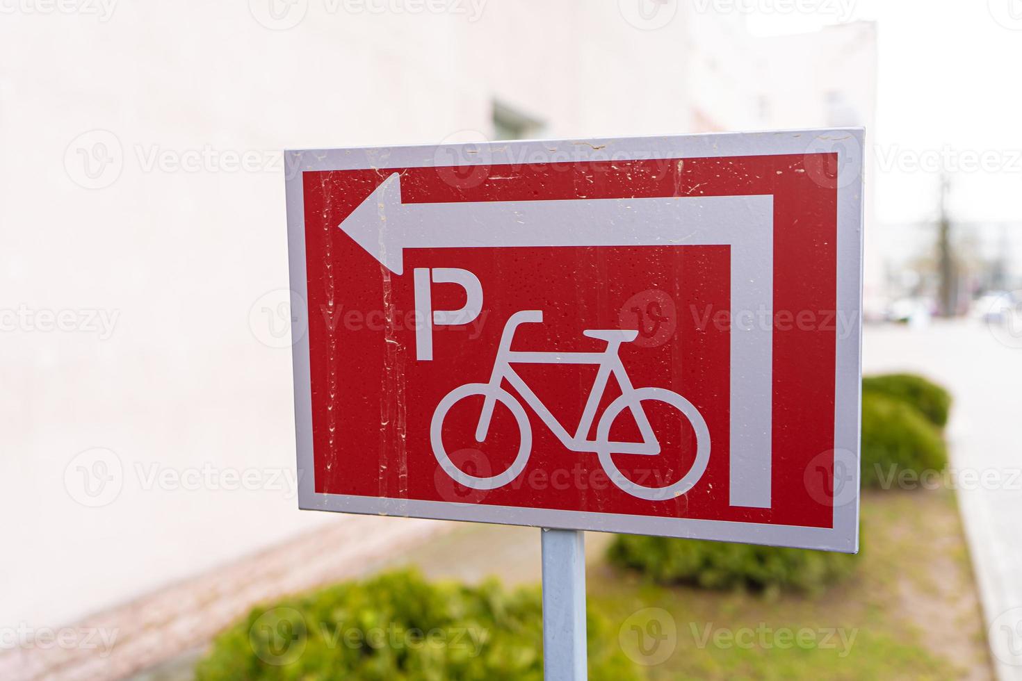 Bicycle Parking sign close-up photo