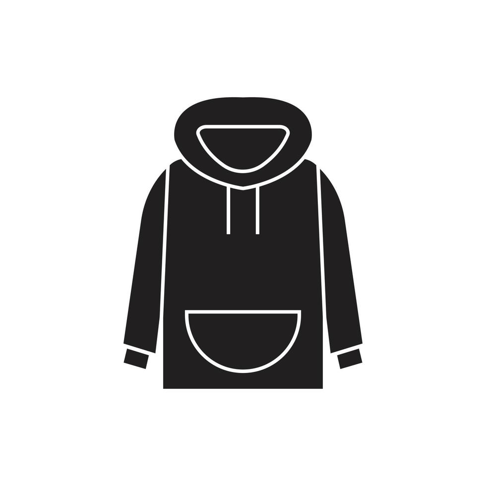 sudadera con capucha para la presentación del sitio web del icono del símbolo vector