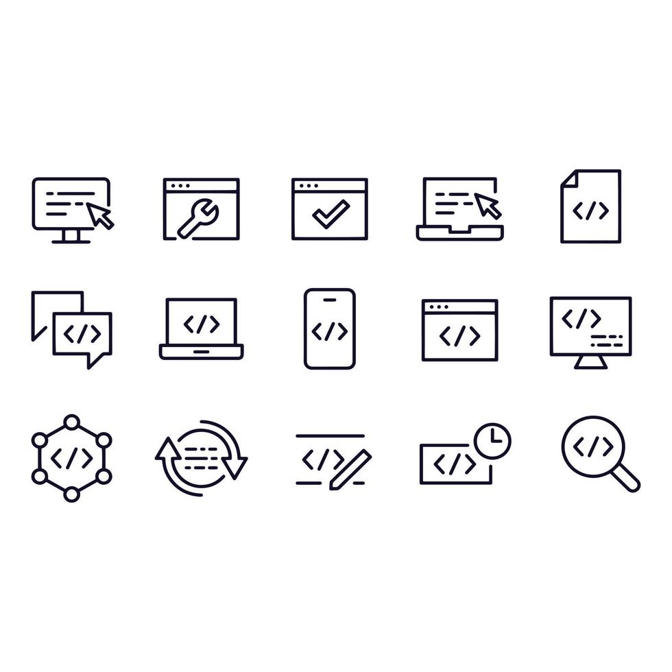 Programming Icons vector design