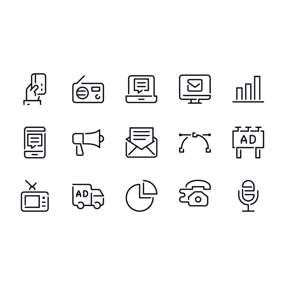 Marketing and Advertising icons vector design