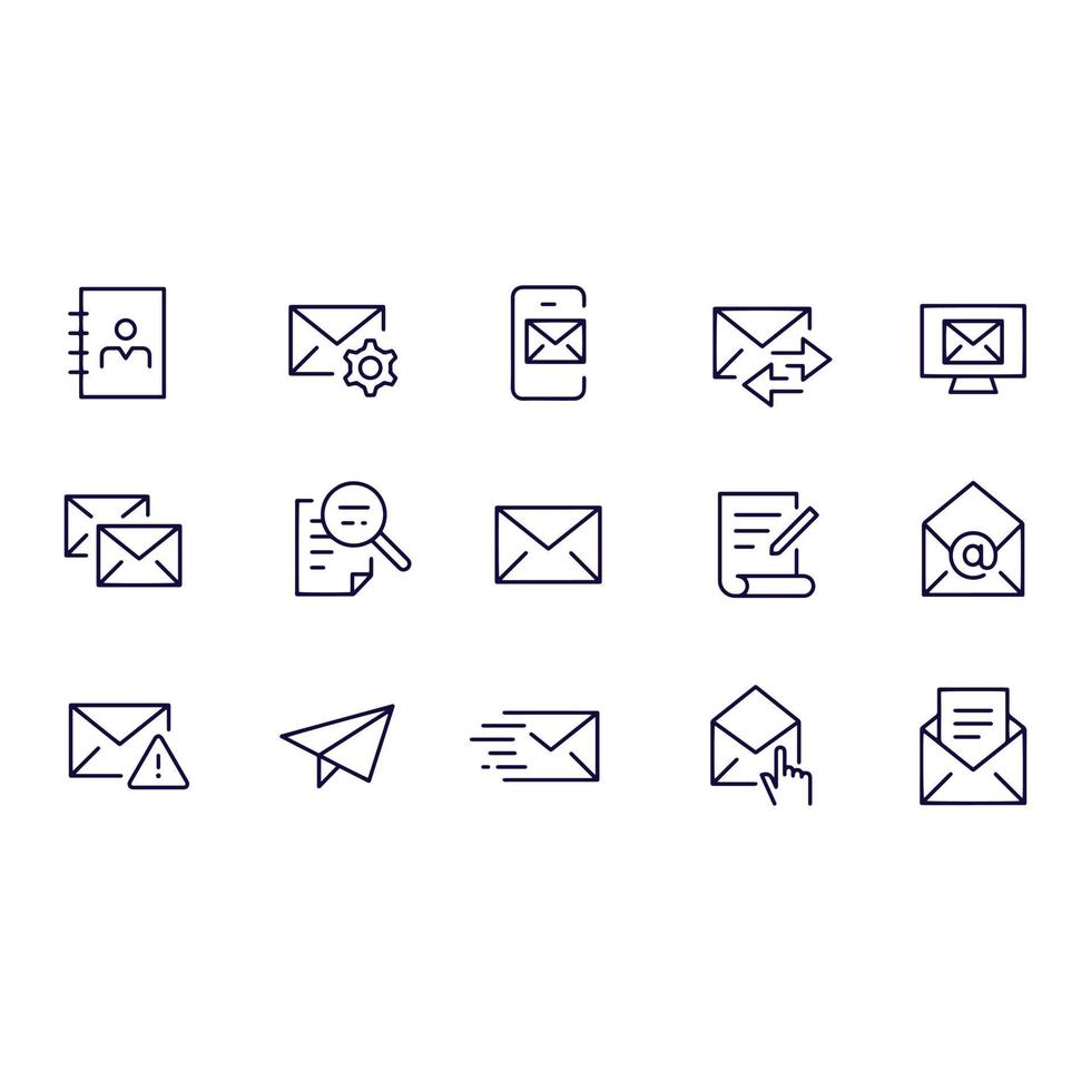 diseño de vectores de iconos de correo