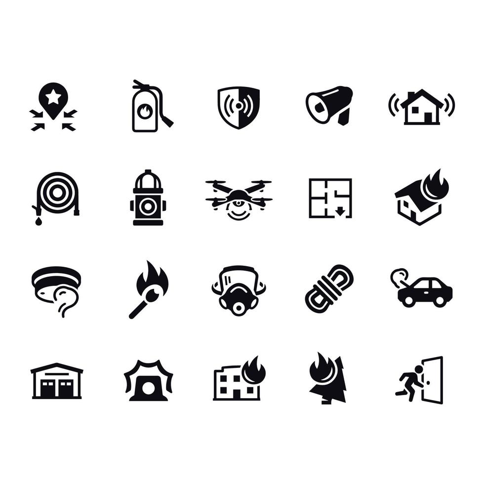 Firefighting Icons vector design