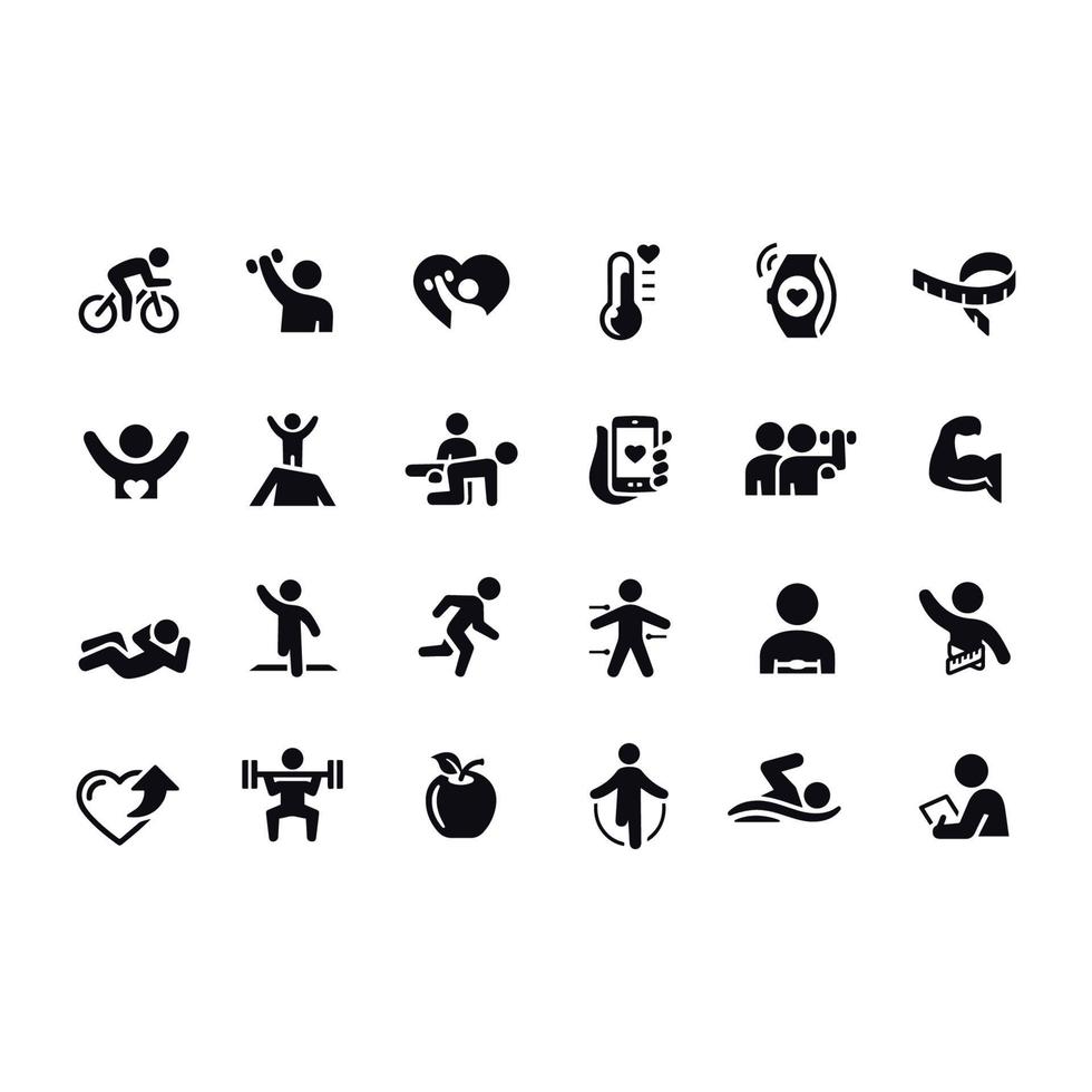 diseño de vectores de iconos de fitness