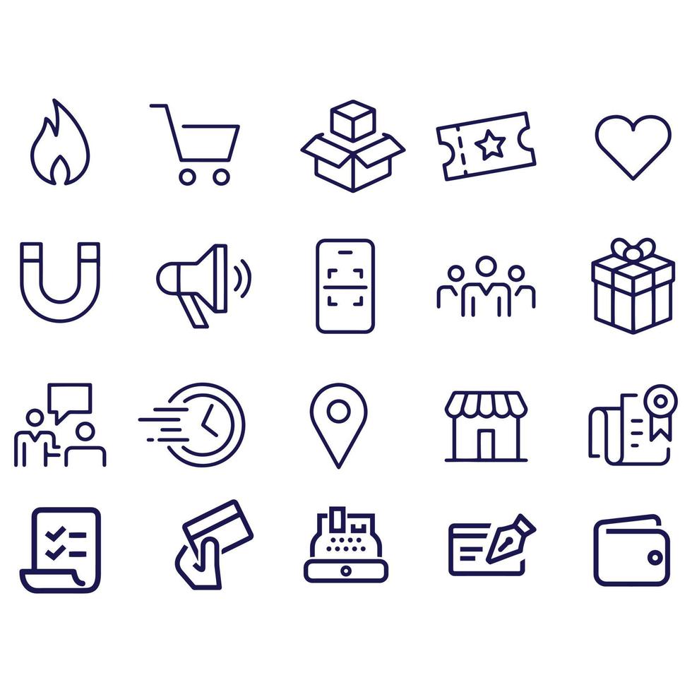 Shopping and E-commerce icons vector design