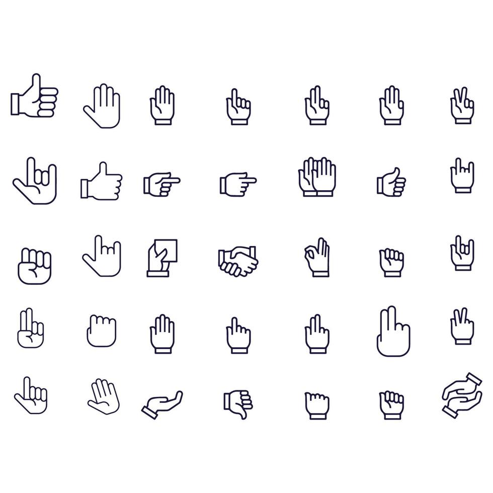 Hands icons vector design