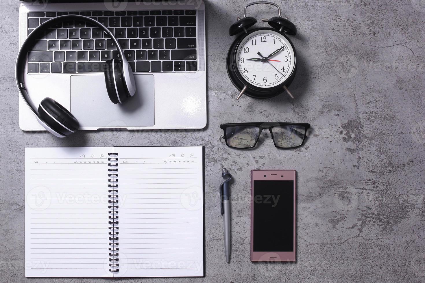 Creative flat lay composition for business concept photo