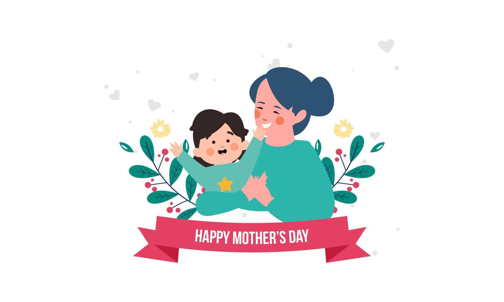 Mother's day concept illustration vector