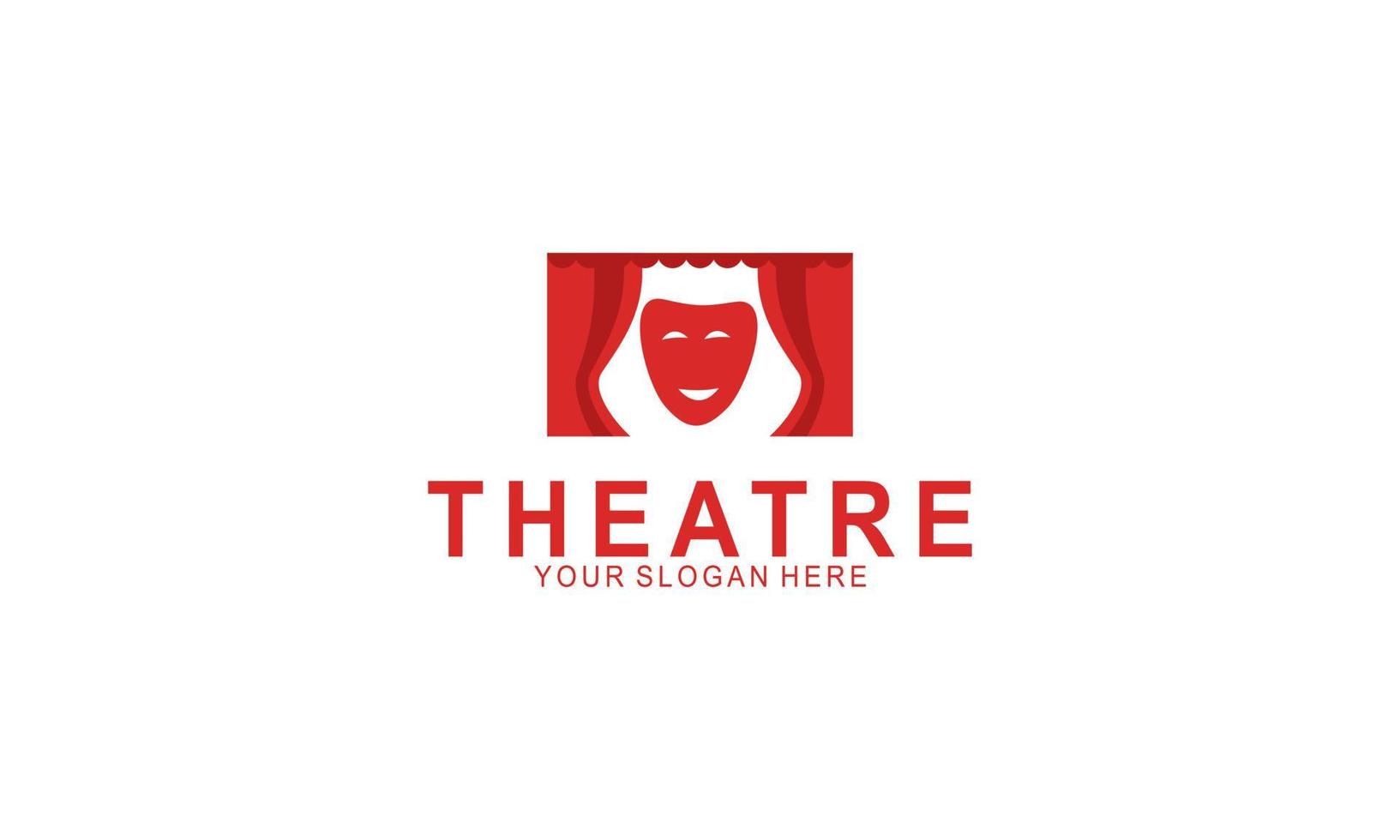 teatro de máscaras, teatro, logotipo de la cara vector