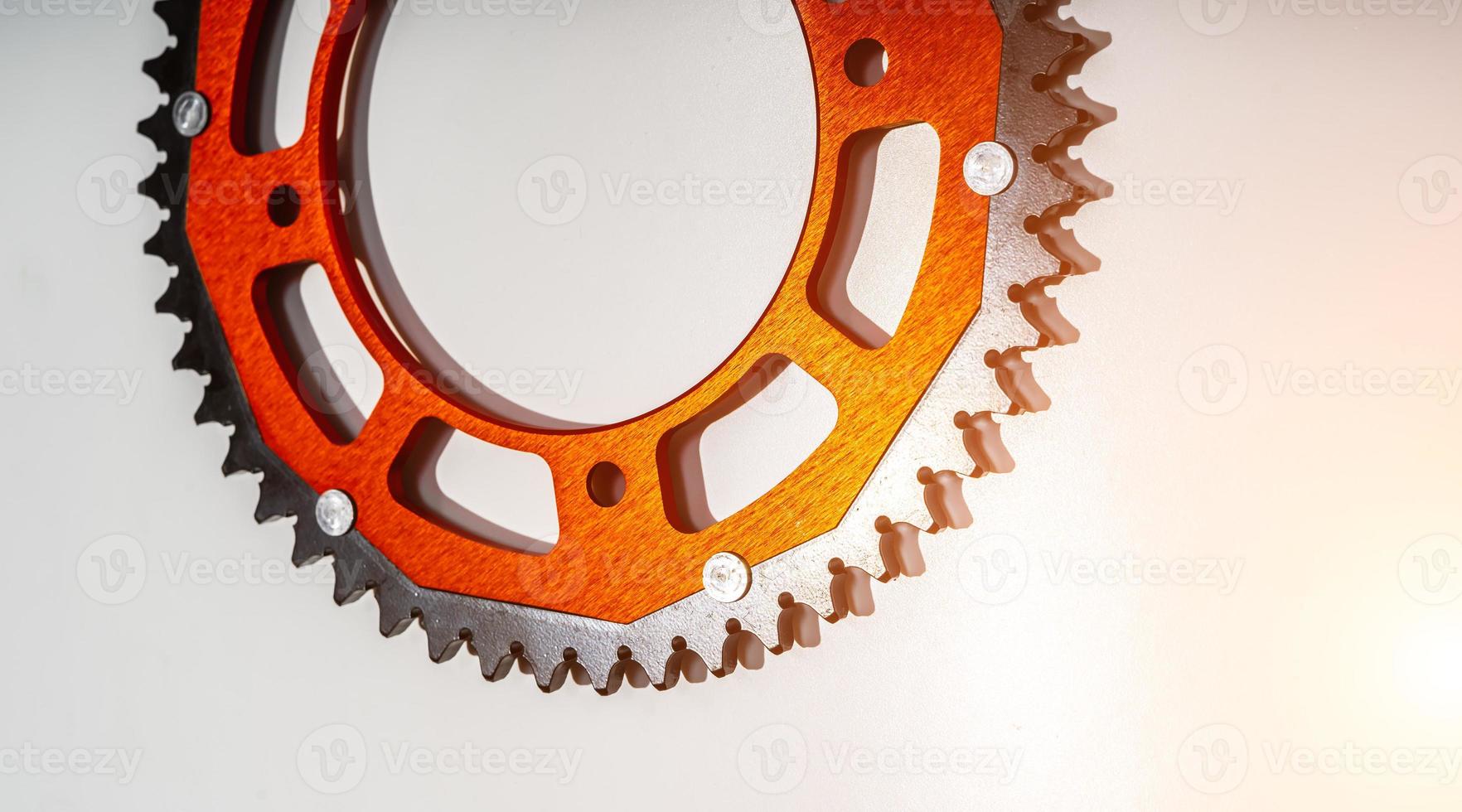 bike chainrings and rear sprocket silhouettes photo