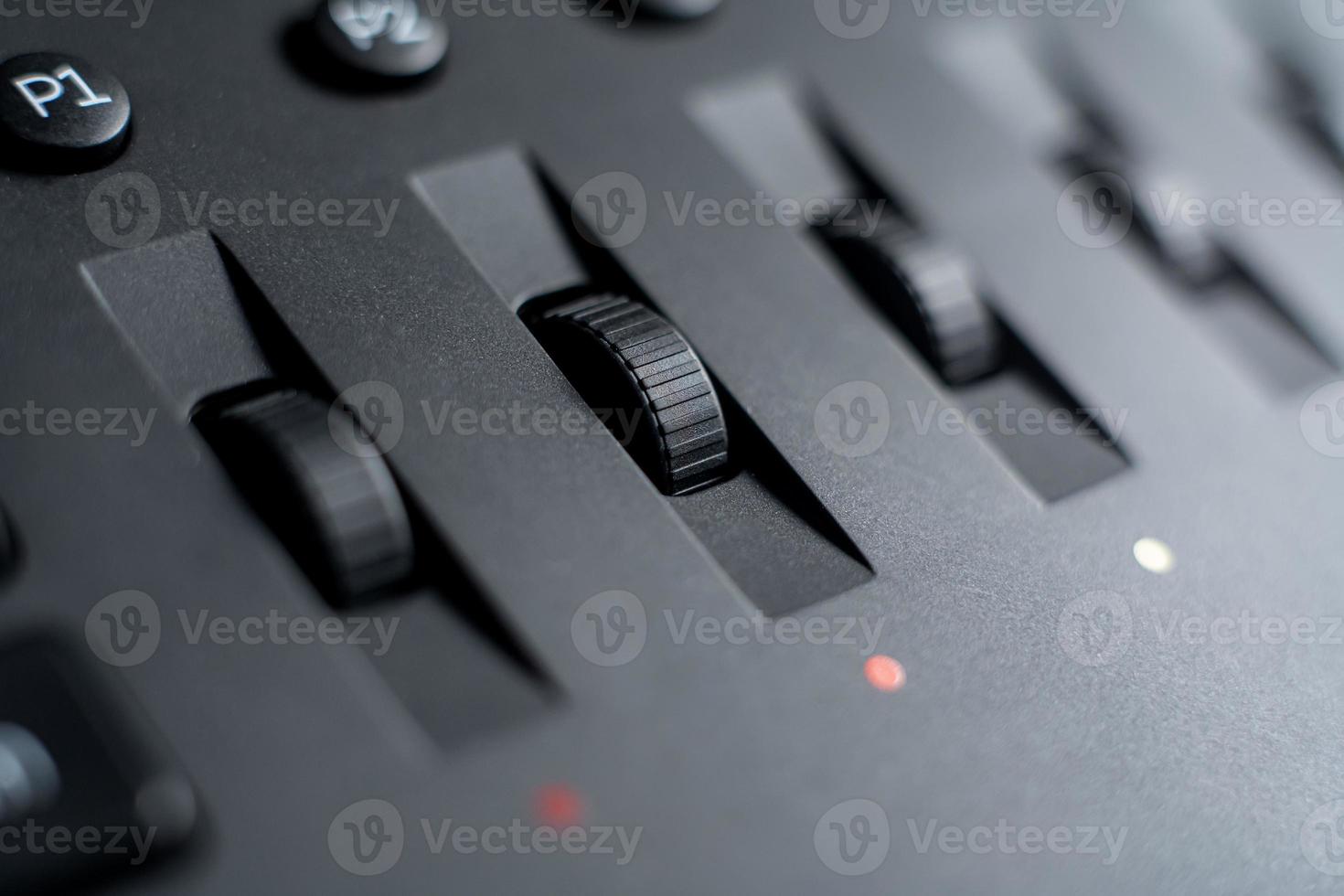 color correction control buttons on the panel close-up. photo