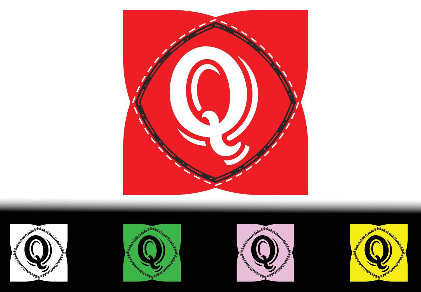plantilla de diseño de icono y logotipo de letra q nueva vector
