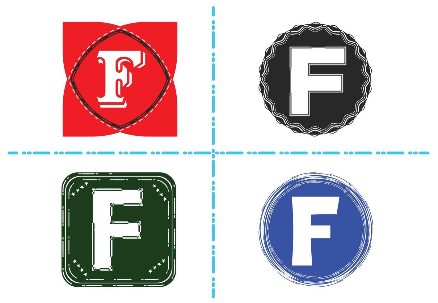 F letter new logo and icon design template vector