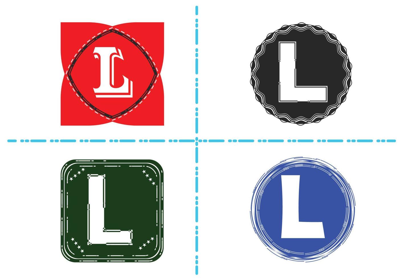 L letter new logo and icon design template vector