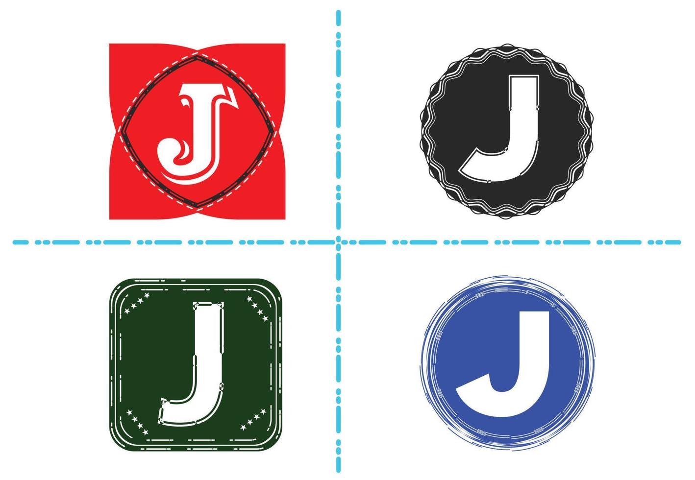 J letter new logo and icon design template vector