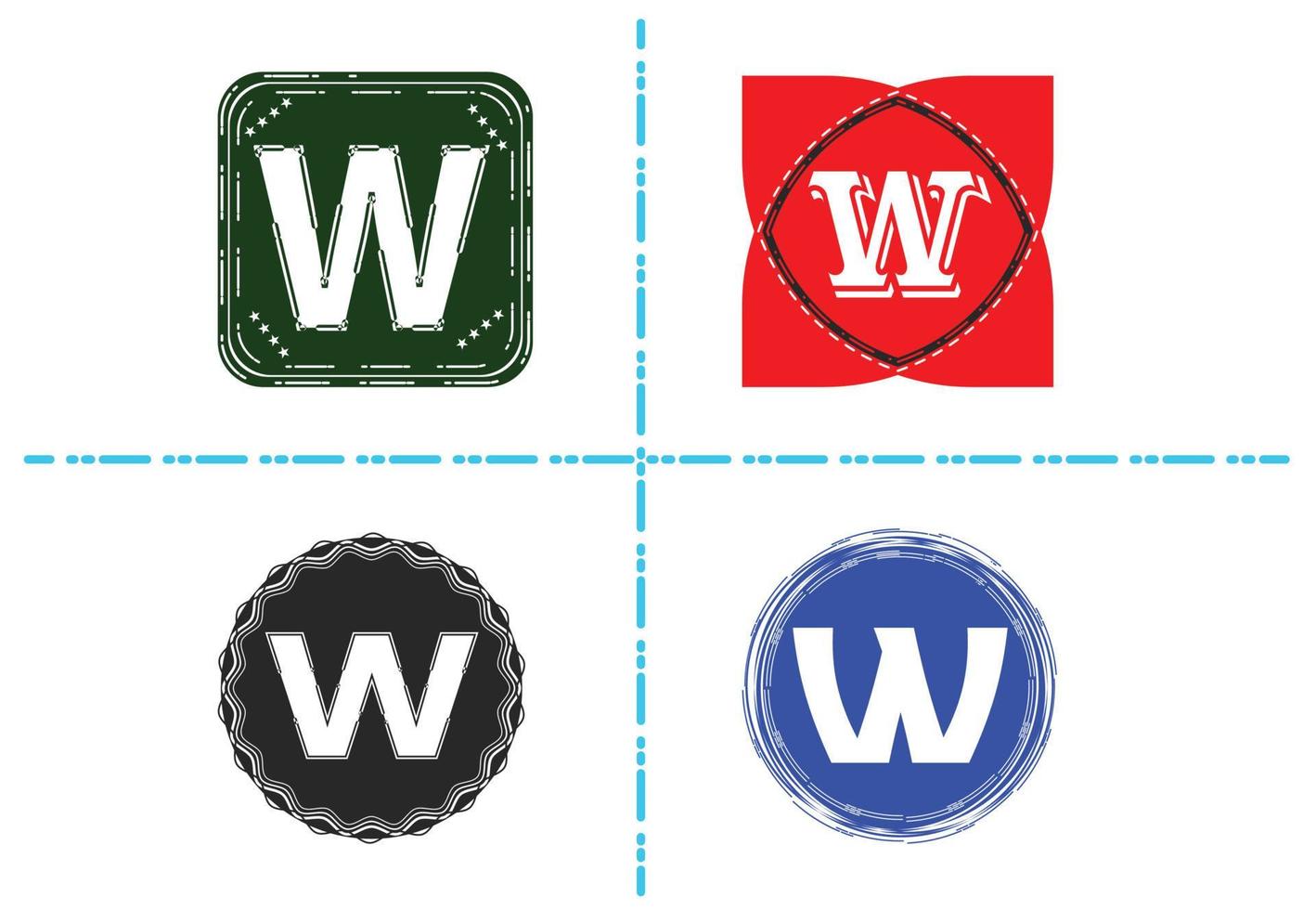 W letter new logo and icon design template vector