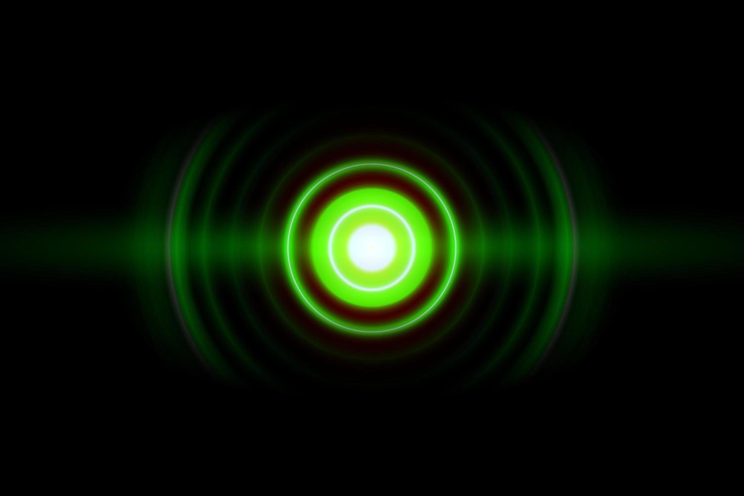 Abstract green ring with sound waves oscillating background photo