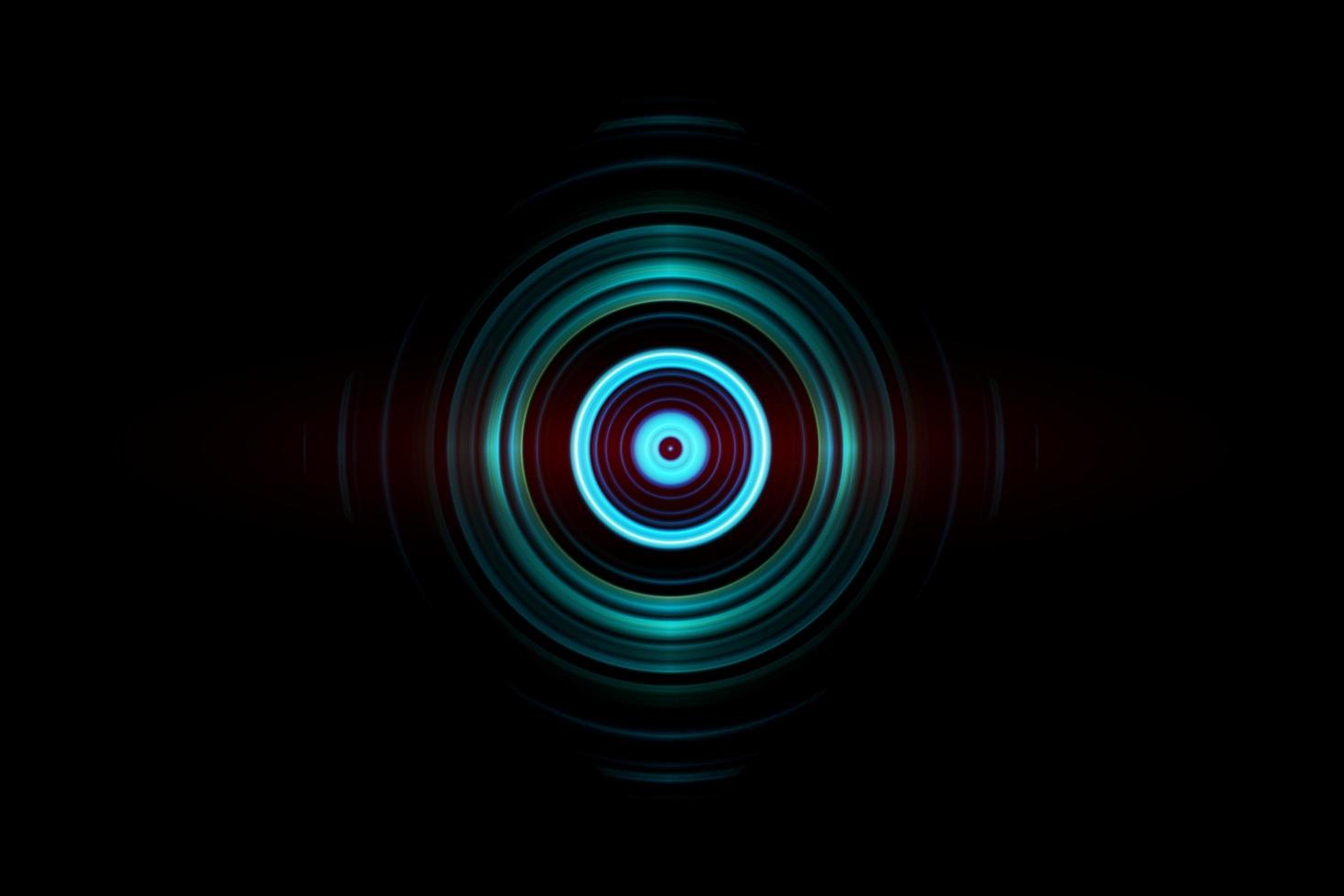 Abstract green ring with sound waves oscillating background photo