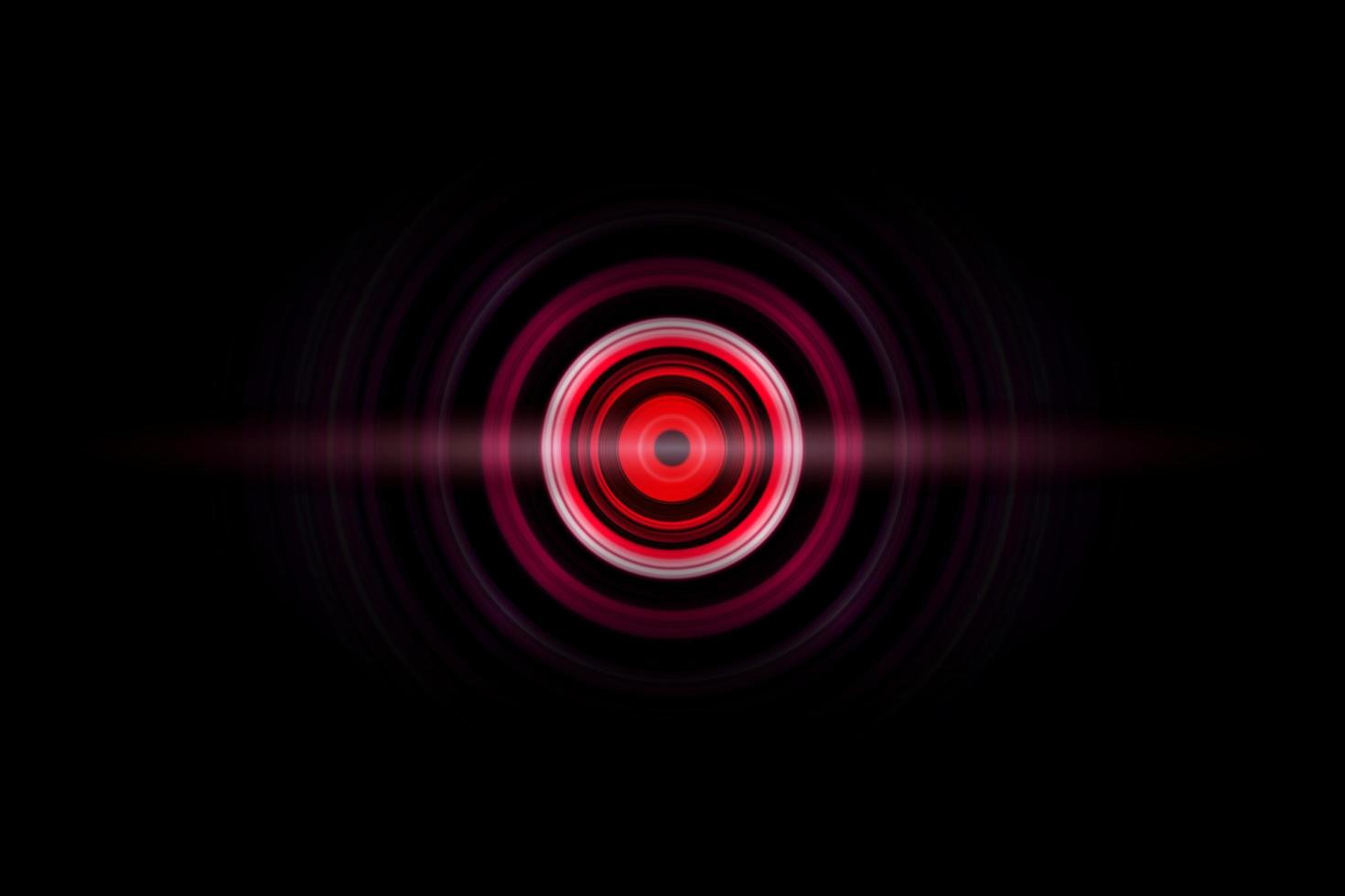 Red digital sound wave or circle signal, abstract background photo