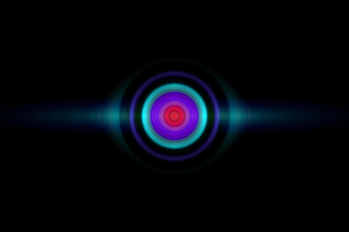 Abstract green ring with sound waves oscillating background photo